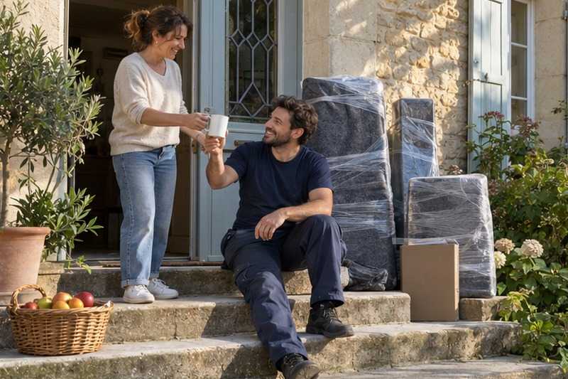 Café offert pendant la pause : chantier Rue des Hautes Terres