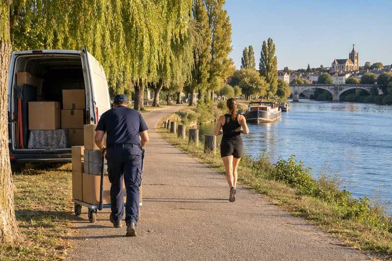 Chariot le long des quais : chantier Rue Alphonse Daudet