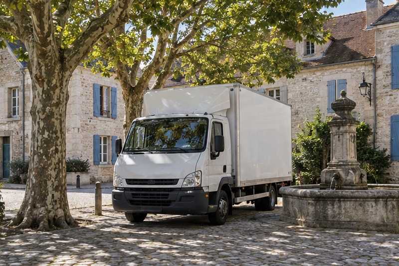 Camion à l’ombre des platanes, Villejust