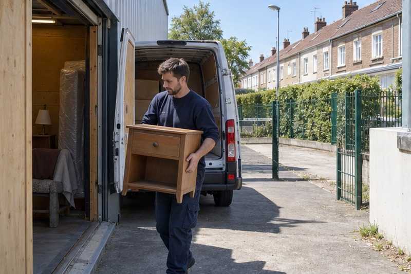 Chevet porté vers un box : chantier Rue Alexandre Collenot