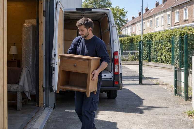 Chevet porté vers un box, Brétigny-sur-Orge