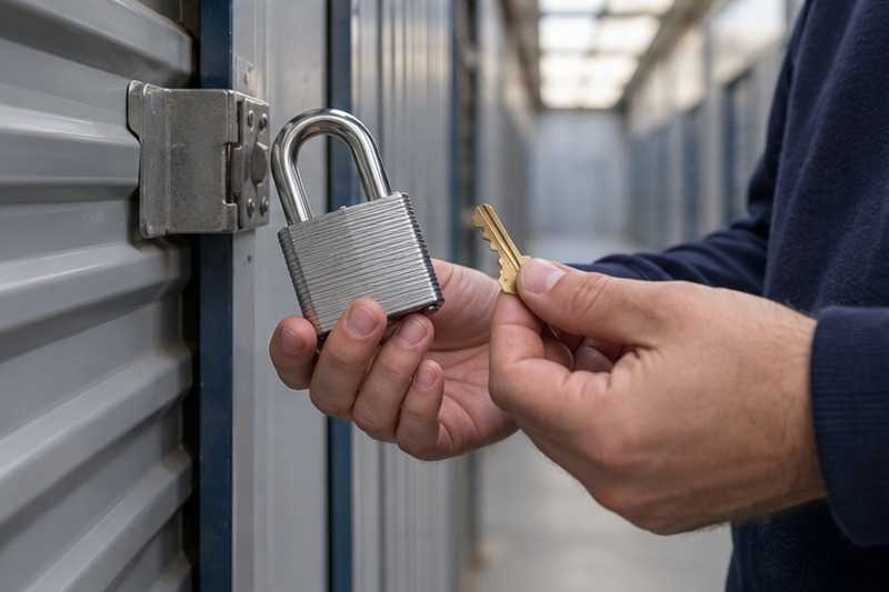 Clé et cadenas d’un box : chantier Grande Rue