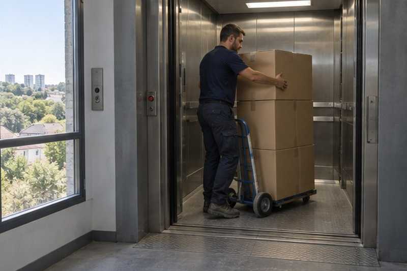Monte-charge d’un centre de stockage