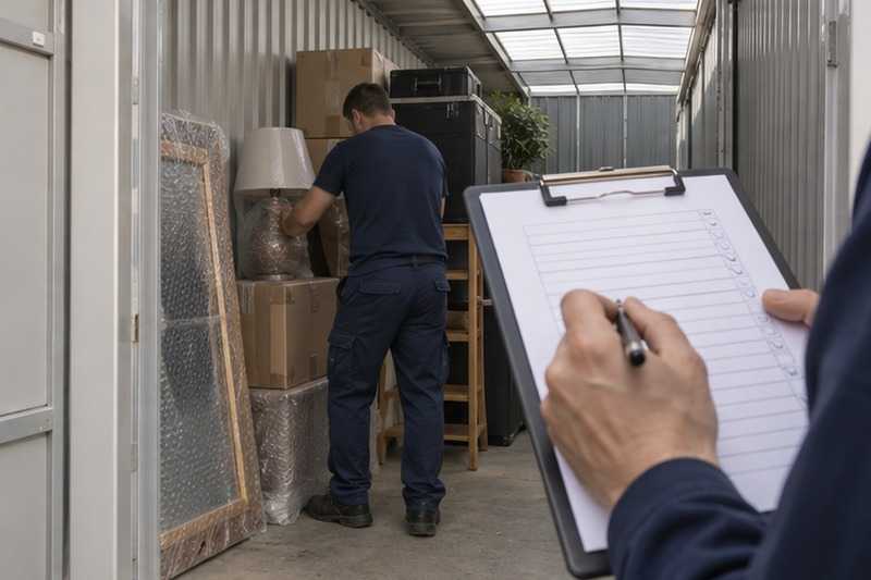 Inventaire d’un box en cours de remplissage : chantier Allée des Alysses