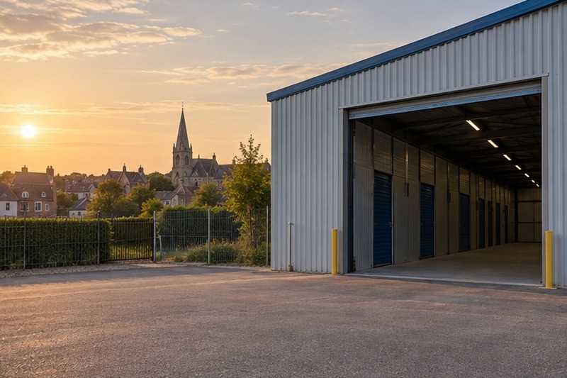 Dépôt à l’entrée d’une petite ville : chantier Rue Anatole France