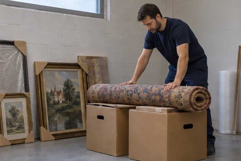 Tapis roulé dans une pièce de stockage, Ris-Orangis