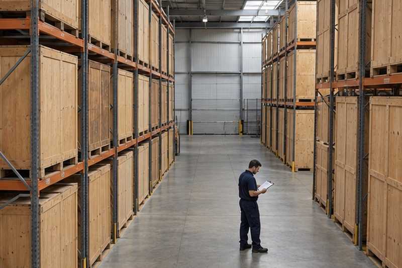 Caisses de stockage sur rayonnages hauts