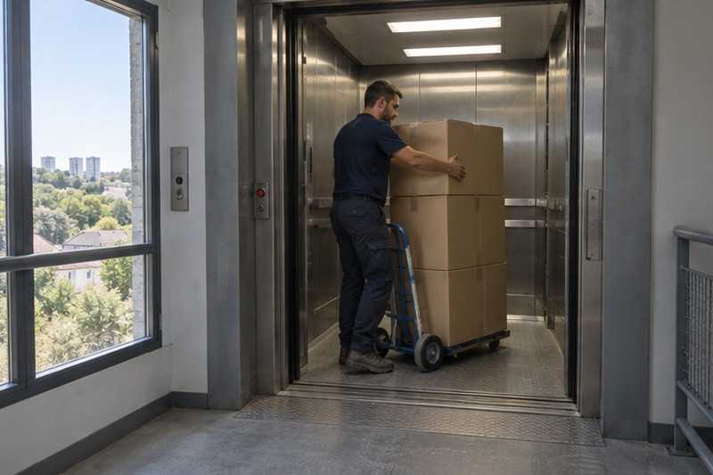 Monte-charge d’un centre de stockage : chantier Rue Gai Séjour
