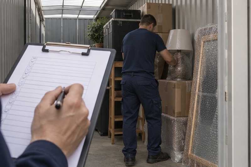 Inventaire d’un box en cours de remplissage