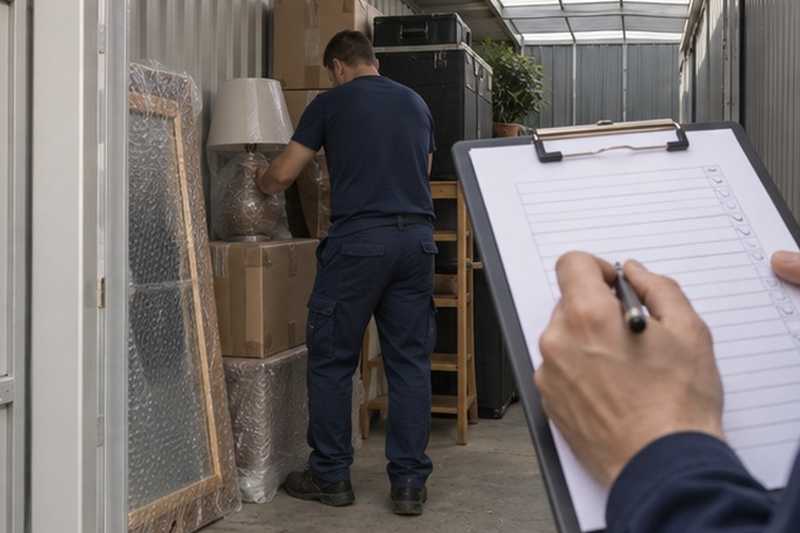 Inventaire d’un box en cours de remplissage