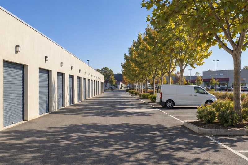 Rangée de petits box en rez-de-chaussée : chantier Rue Anatole France