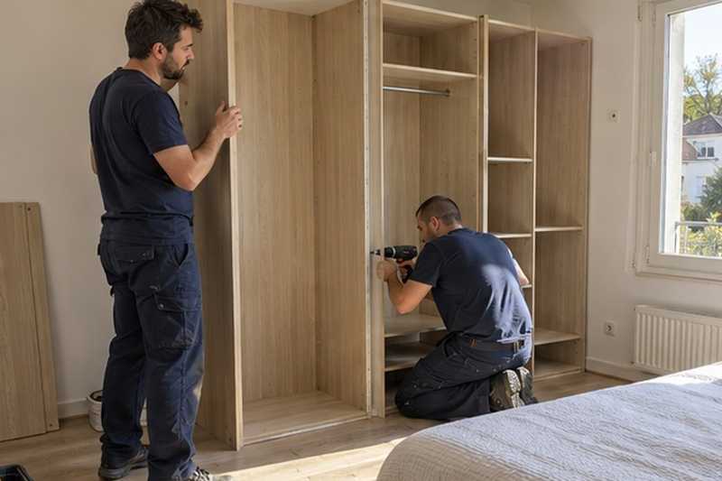 Dressing remonté dans une maison neuve