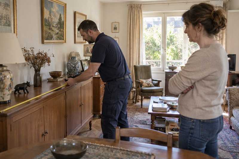 Mesure d’un buffet au salon