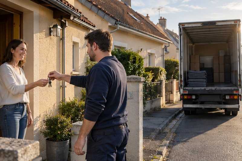 Remise des clés sur le seuil : chantier Rue Caroline Roux